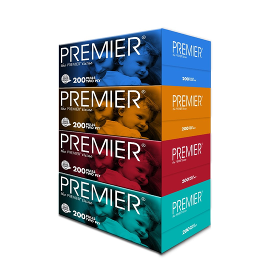 PREMIER FACIAL TISSUE BOX 2PLY 4X200S