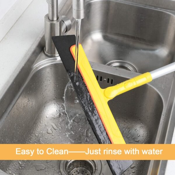 71Fx-xc+tyL Floor Squeegee 130cm Broom Perfect for Shower Bathroom Kitchen Home Tile Pet Hair Fur Floor Marble Glass Window Water Foam Cleaning Long Adjustable Removable Handle Anti-Static Household