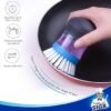 MR.SIGA Soap Dispensing Palm Brush Storage Set Kitchen Brush with Holder for Pot Pan Sink Cleaning 1 Set
