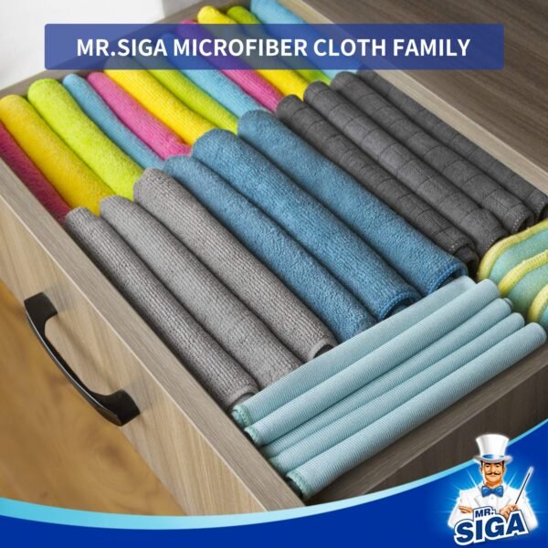 MR.SIGA Microfiber Cleaning Cloth Pack of 24